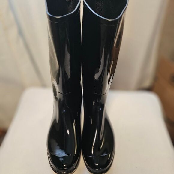 Time and Tru Women's Black Rainboots - Picture 1 of 2